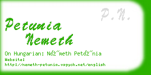 petunia nemeth business card
